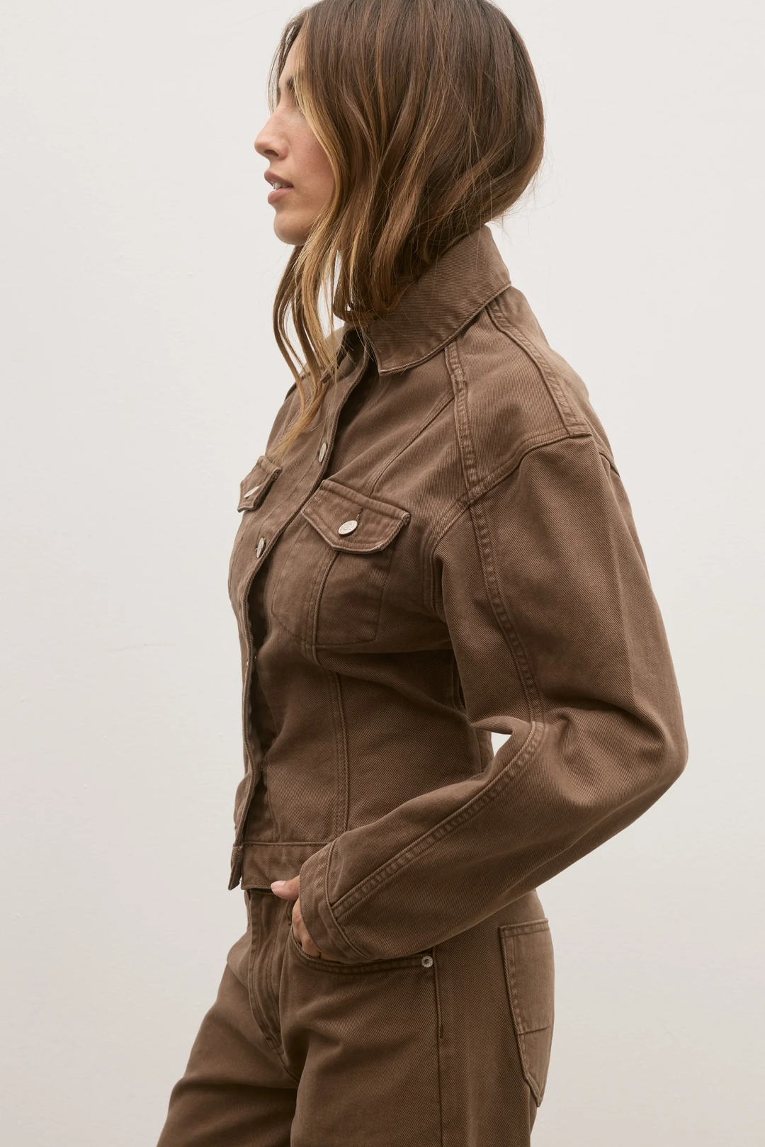 Bayse - Violet Denim Jacket - Chocolate