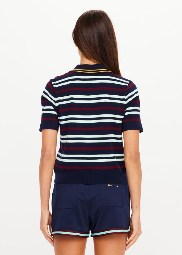 The Upside Archie Collared Knit Stripe