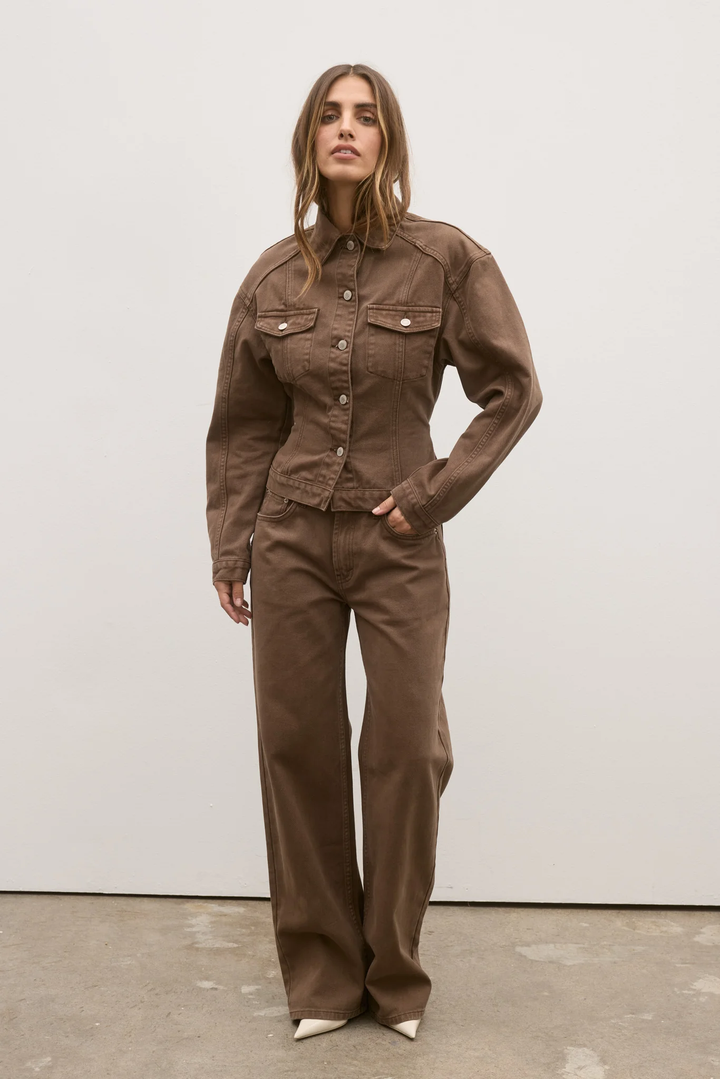 Bayse - Violet Denim Jacket - Chocolate
