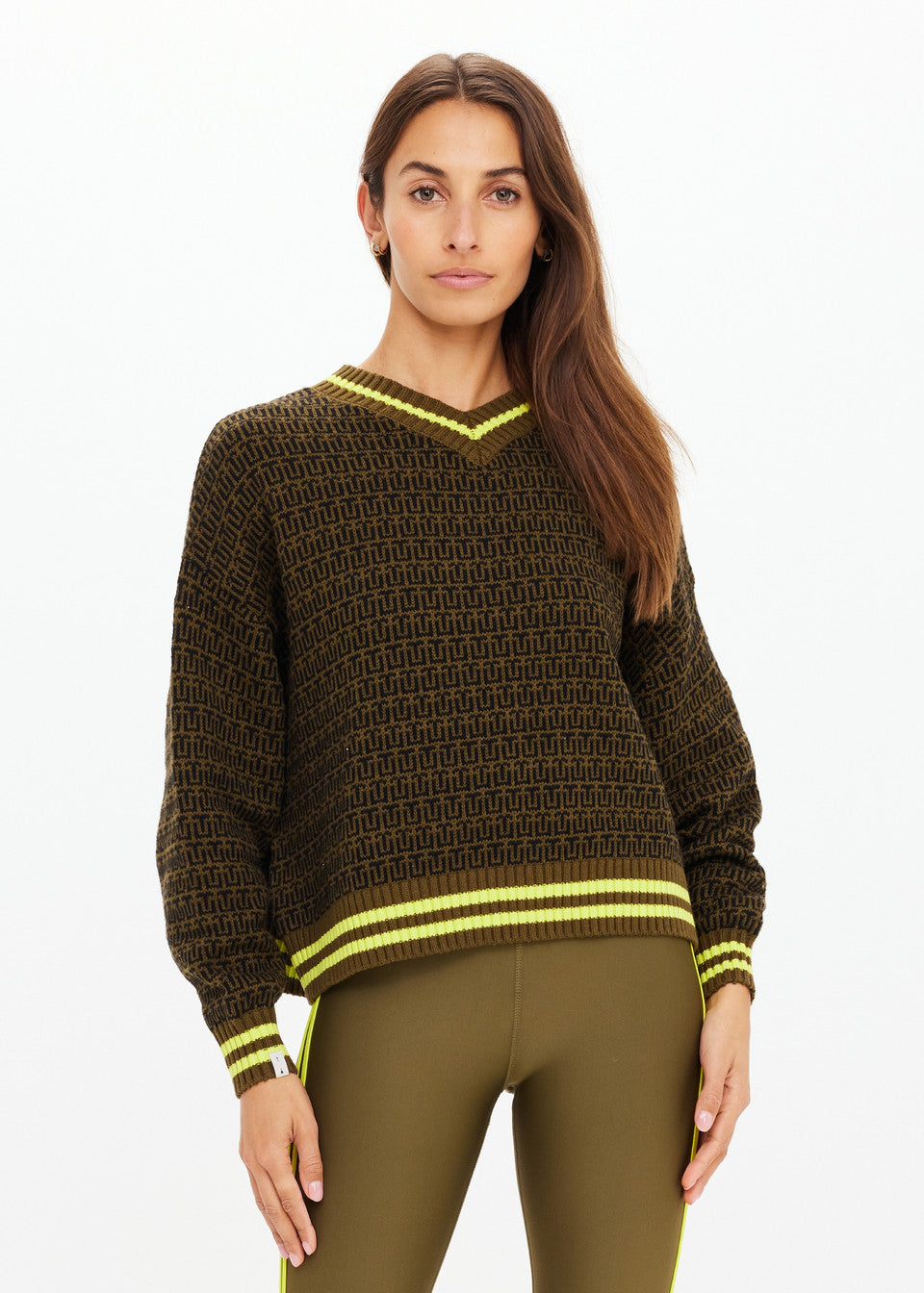 The Upside Castilla Clementine Knit Crew Olive
