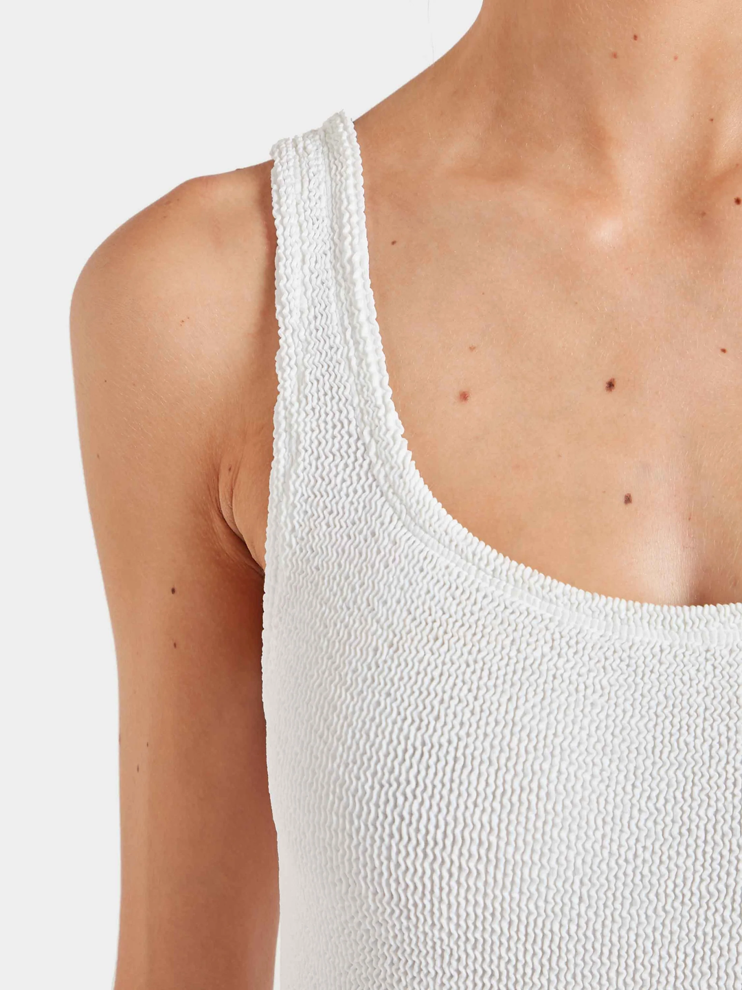 Hunza G Square Neck Swim White