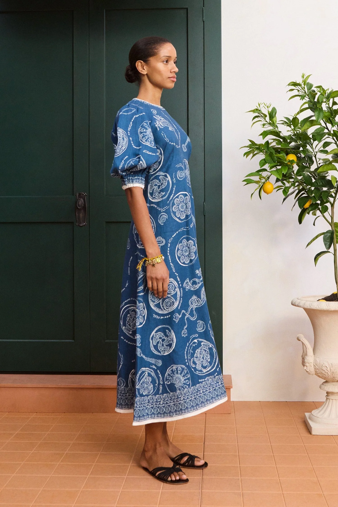 Alemais Lucky Midi Dress Blue