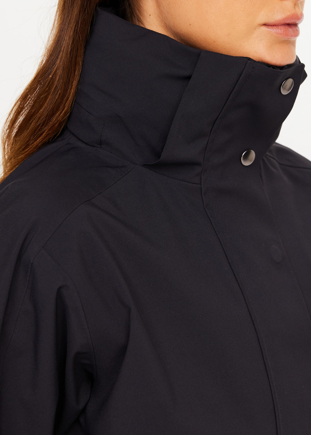 The Upside James Hooded Trench Coat Black