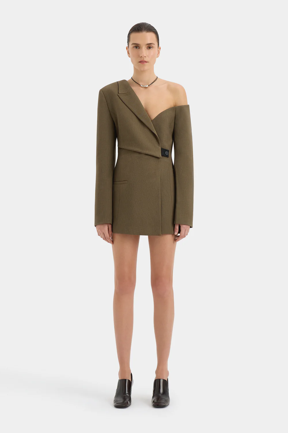 sir brown mini dress Sir the label sandrine tailored mini dress brown ABC Dress Hire