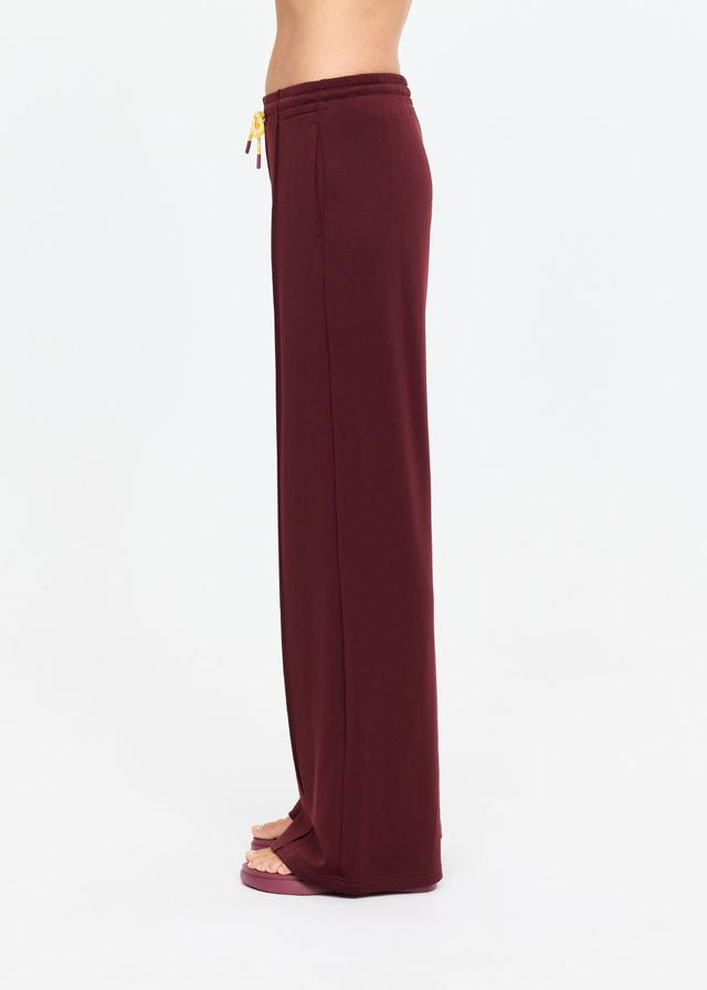 The Upside Marnie Panelled Wide Leg Pant Maroon