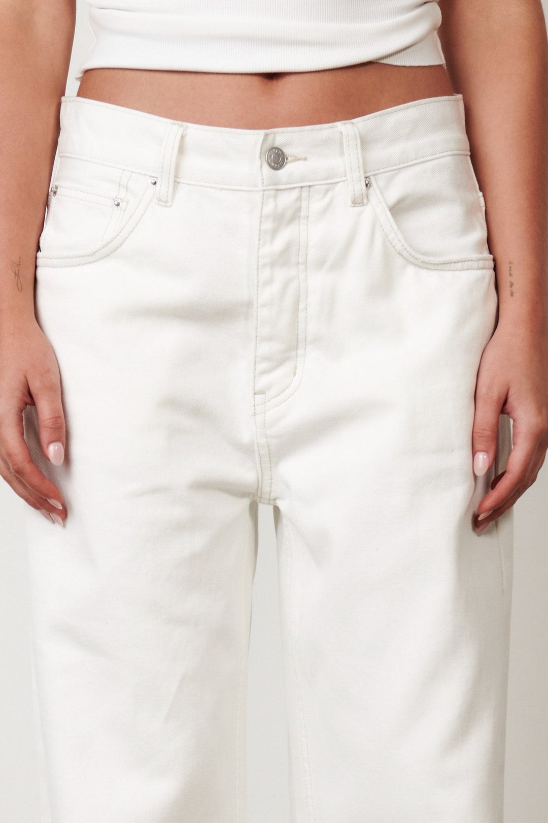 Bayse - Perry Denim Jeans - Geisha White