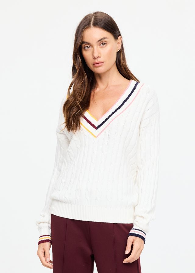 The Upside Josette V Neck Knit Natural