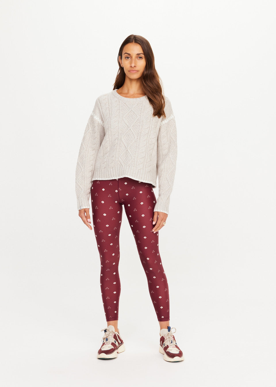 The Upside Xanthe Crew Neck Knit Sweater Cream