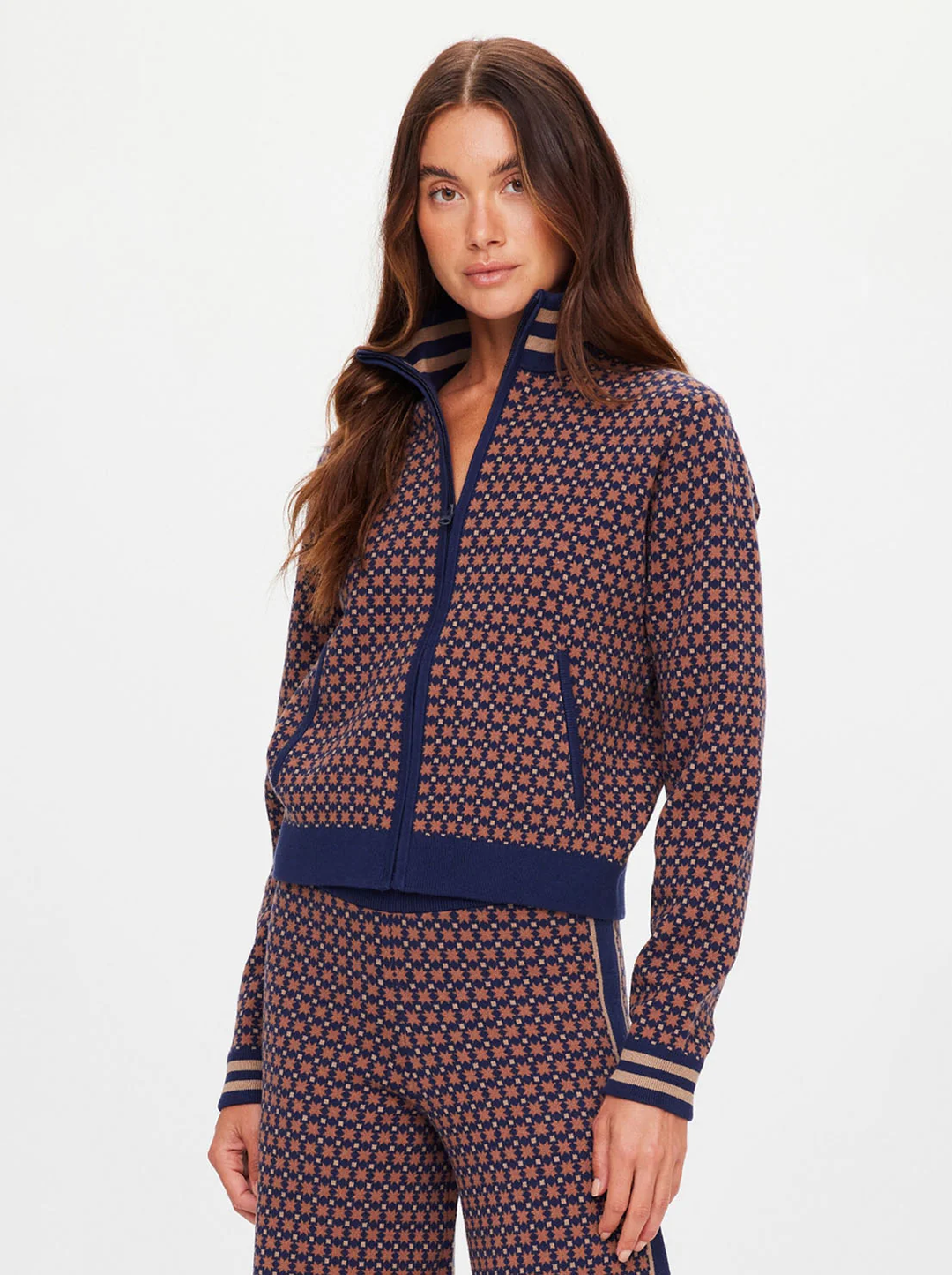 The Upside Lumiere Margot Knit Jacket Geo