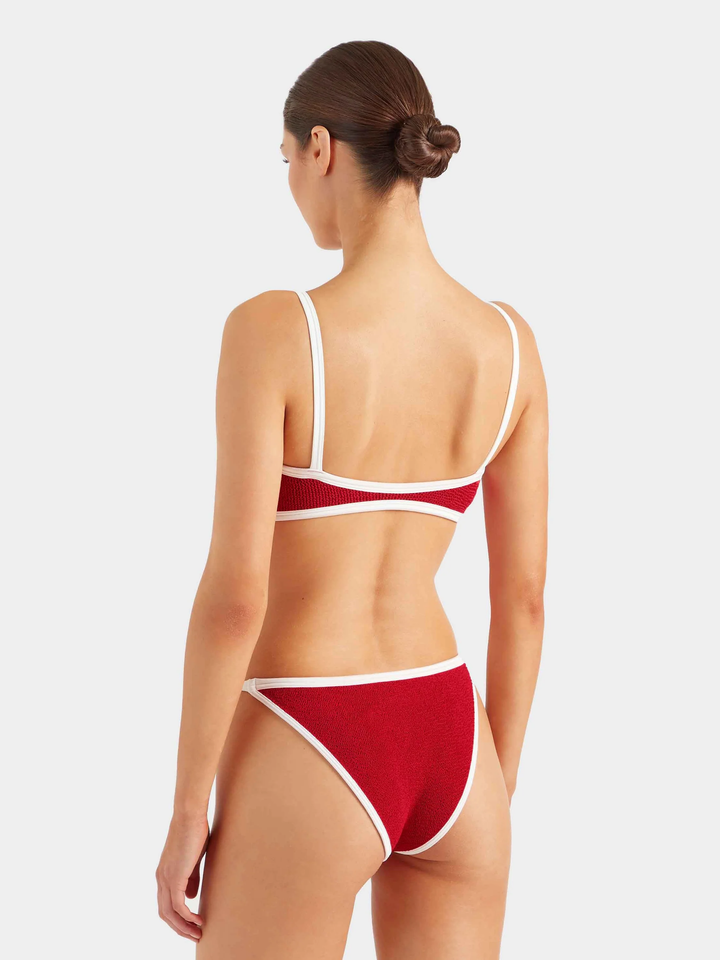 Hunza G Tyler Contrast Bikini Red/White