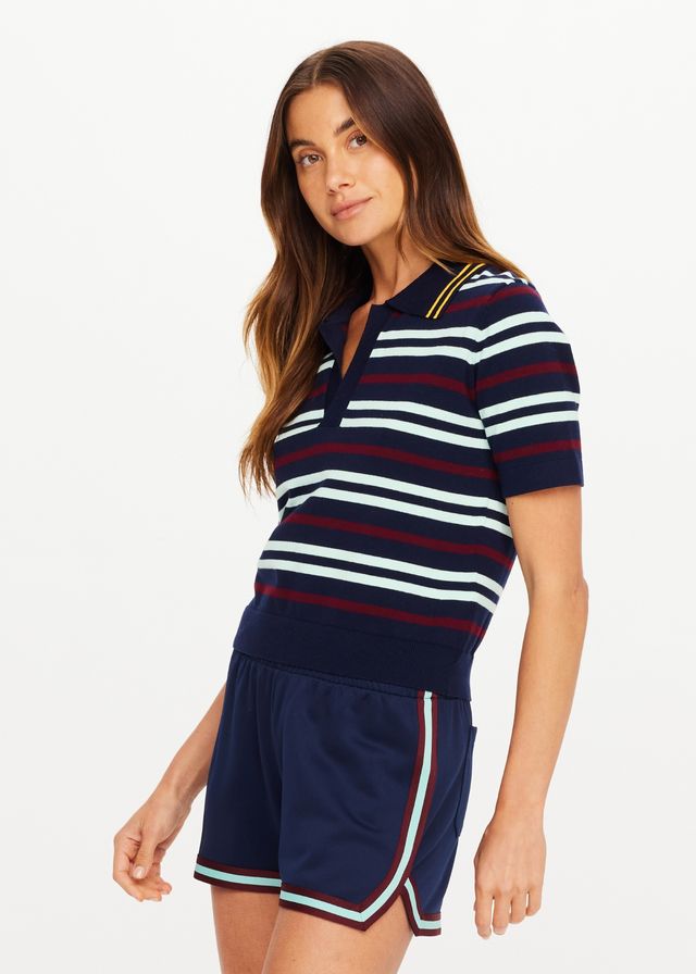 The Upside Archie Collared Knit Stripe