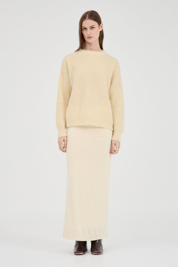 Friend Of Audrey - Fluffy Mohair Wool Jumper/Lemon