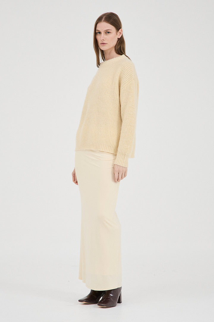 Friend Of Audrey - Fluffy Mohair Wool Jumper/Lemon