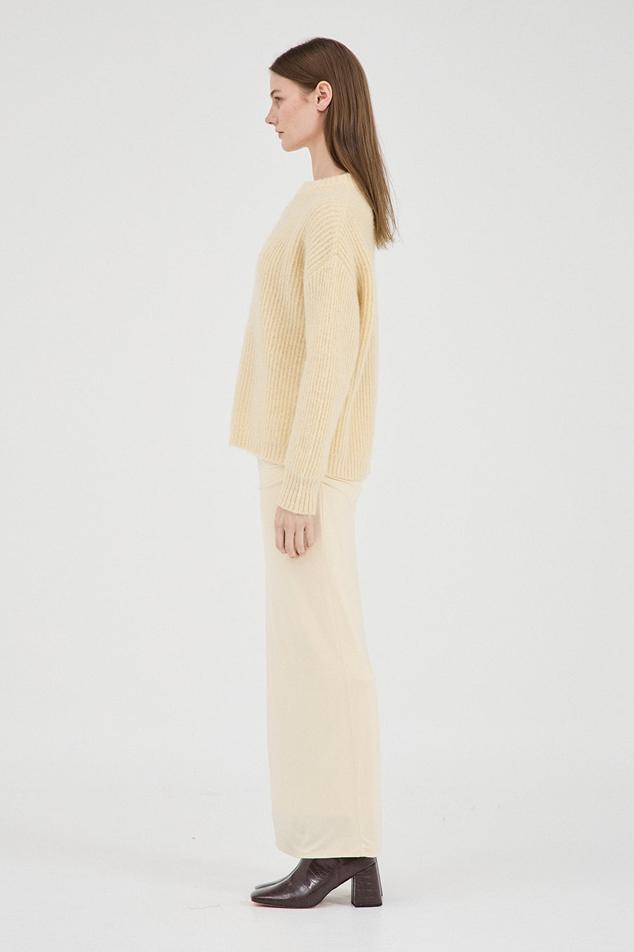 Friend Of Audrey - Fluffy Mohair Wool Jumper/Lemon