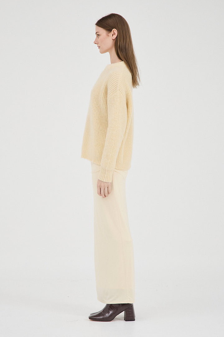 Friend Of Audrey - Fluffy Mohair Wool Jumper/Lemon