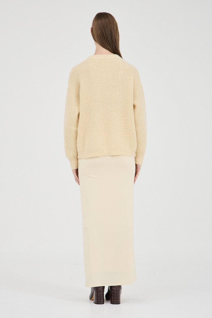 Friend Of Audrey - Fluffy Mohair Wool Jumper/Lemon