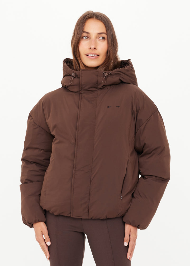 The Upside - Mercer Hooded Puffer Jacket - Cocoa