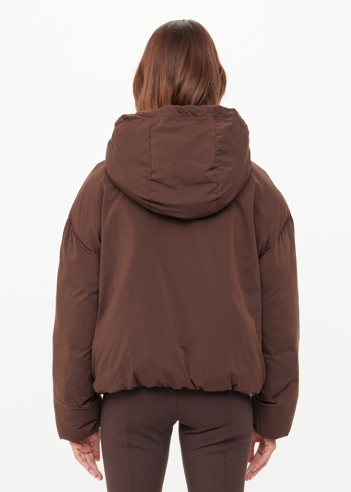 The Upside - Mercer Hooded Puffer Jacket - Cocoa