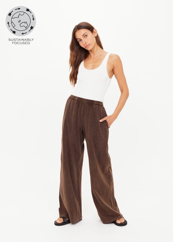 The Upside - SoHo Tokyo Wide Leg Pant - Brown