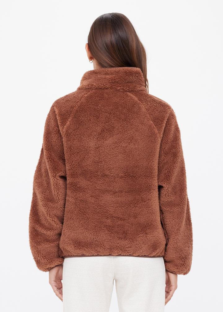 The Upside - Harlow Fleece Pullover - Walnut